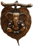 Bharatcraft Wall Hanging Of Lord Ganesha On A Creative Leaf Showpiece  -  34.29 cm