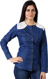 Hugo Chavez Women's Solid Casual Denim Shirt