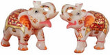 Sovam International Marble Elephant Pair Showpiece  -  5 cm