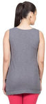VRTYA Casual Short Sleeve Solid Women's Grey Top