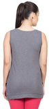 VRTYA Casual Short Sleeve Solid Women's Grey Top