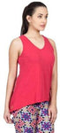 VRTYA Casual Sleeveless Solid Women's Red Top