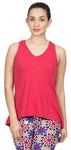 VRTYA Casual Sleeveless Solid Women's Red Top