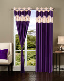 Handloomhub Polyester Purple Plain Eyelet Door Curtain