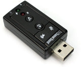 iConnect World New 7.1 Channel External Audio Adapter with Mic Virtual 3D Sound USB Sound Card