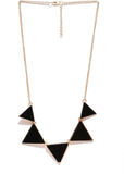 Hi Look Triangle Enamelled Designer Alloy Necklace