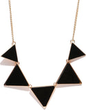 Hi Look Triangle Enamelled Designer Alloy Necklace