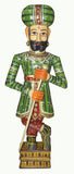 Lal Haveli Antique Indian Home Decor Handmade Painted Pair of Wooden Sculpture / Statue of Door Keeper Showpiece  -  76.2 cm