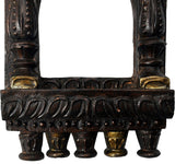 Lal Haveli Rajasthani Handmade Decorative Wood Jharoka Showpiece  -  30.48 cm