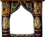 Lal Haveli Beautiful Decorative Jaipur Wood Colorful Jharoka Photo Frame Showpiece  -  30.48 cm