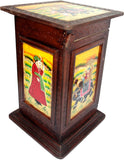 Lal Haveli House Kitchen Decorative Solid Almirah Wooden Stool Showpiece  -  45.72 cm