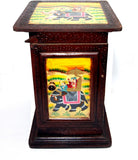 Lal Haveli House Kitchen Decorative Solid Almirah Wooden Stool Showpiece  -  45.72 cm