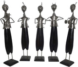 Lal Haveli Traditional Hand Crafted Beautiful Iron Musician 5 Pcs Set Showpiece  -  50 cm