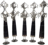 Lal Haveli Theshopy Indian Iron Wood Hand Made Musision 5Pcs Set Showpiece  -  50.8 cm