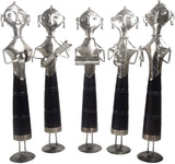 Lal Haveli Theshopy Indian Iron Wood Hand Made Musision 5Pcs Set Showpiece  -  50.8 cm