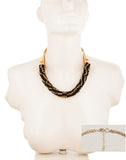 Voylla Voylla Bold And Trendy Necklace With Gold And Black Beads Alloy Necklace
