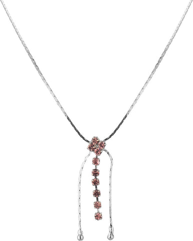 Voylla Crystal Silver Plated Alloy Necklace