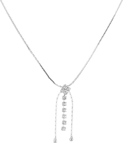 Voylla Crystal Silver Plated Alloy Necklace