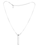 Voylla Cubic Zirconia Silver Plated Alloy Necklace