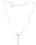 Voylla Cubic Zirconia Silver Plated Alloy Necklace