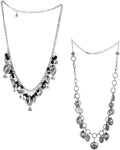Voylla Voylla Combo Set Of 2 Necklace With Ghunghroos Silver Plated Alloy Necklace