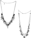 Voylla Voylla Combo Set Of 2 Necklace With Ghunghroos Silver Plated Alloy Necklace