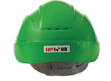 Saviour HPSAV FR SS1 G Saviour Freedom With Ratchet Hdpe -Green Construction Helmet