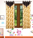 HomeeHub Polyester Multicolor Self Design Eyelet Window Curtain