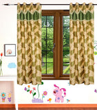 HomeeHub Polyester Multicolor Self Design Eyelet Window Curtain