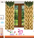 HomeeHub Polyester Multicolor Self Design Eyelet Window Curtain