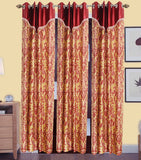 HomeeHub Polyester Multicolor Self Design Eyelet Door Curtain