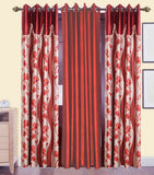 HomeeHub Polyester Multicolor Self Design Eyelet Door Curtain