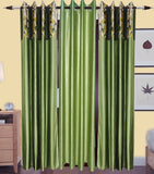 HomeeHub Polyester Multicolor Self Design Eyelet Door Curtain