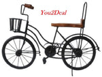 You2Deal Wood & Iron Handicraft Antique Style Home Decor Cycle Gift Item Showpiece  -  25 cm