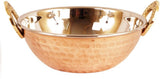 Indian Art Villa 2.1' X 6.0' X 2.0' Handmade High Quality Stainless Steel Copper Dish Serving Indian Food Daal Curry Karahi Kadai Wok Bowl Kadhai 0.5 L