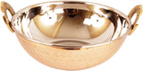Indian Art Villa 2.3' X 6.9' X 2.3' Handmade High Quality Stainless Steel Copper Dish Serving Indian Food Daal Curry Karahi Kadai Wok Bowl Kadhai 0.7 L