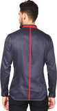 I Know Men's Solid Casual Dark Blue Shirt
