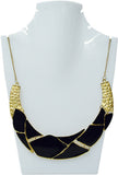 Imagine Products Gold & Black Neck Piece Enamel Necklace