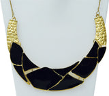 Imagine Products Gold & Black Neck Piece Enamel Necklace