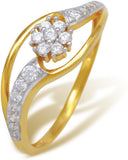 Ishtaa Gold Cubic Zirconia 18 K Ring
