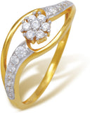 Ishtaa Gold Cubic Zirconia 18 K Ring