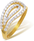 Ishtaa Gold Cubic Zirconia 18 K Ring