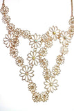Indian Swan Flower Statement Alloy Necklace