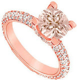 Love Bright Jewelry Sterling Silver Cubic Zirconia Rose Gold Ring