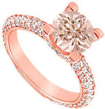 Love Bright Jewelry Sterling Silver Cubic Zirconia Rose Gold Ring