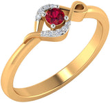 Jewels Of Jaipur Gold Ruby Yellow Gold 14 K Ring