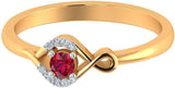 Jewels Of Jaipur Gold Ruby Yellow Gold 14 K Ring