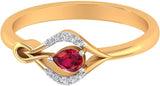 Jewels Of Jaipur Gold Ruby Yellow Gold 14 K Ring