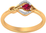Jewels Of Jaipur Gold Ruby Yellow Gold 14 K Ring
