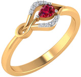 Jewels Of Jaipur Gold Ruby Yellow Gold 14 K Ring